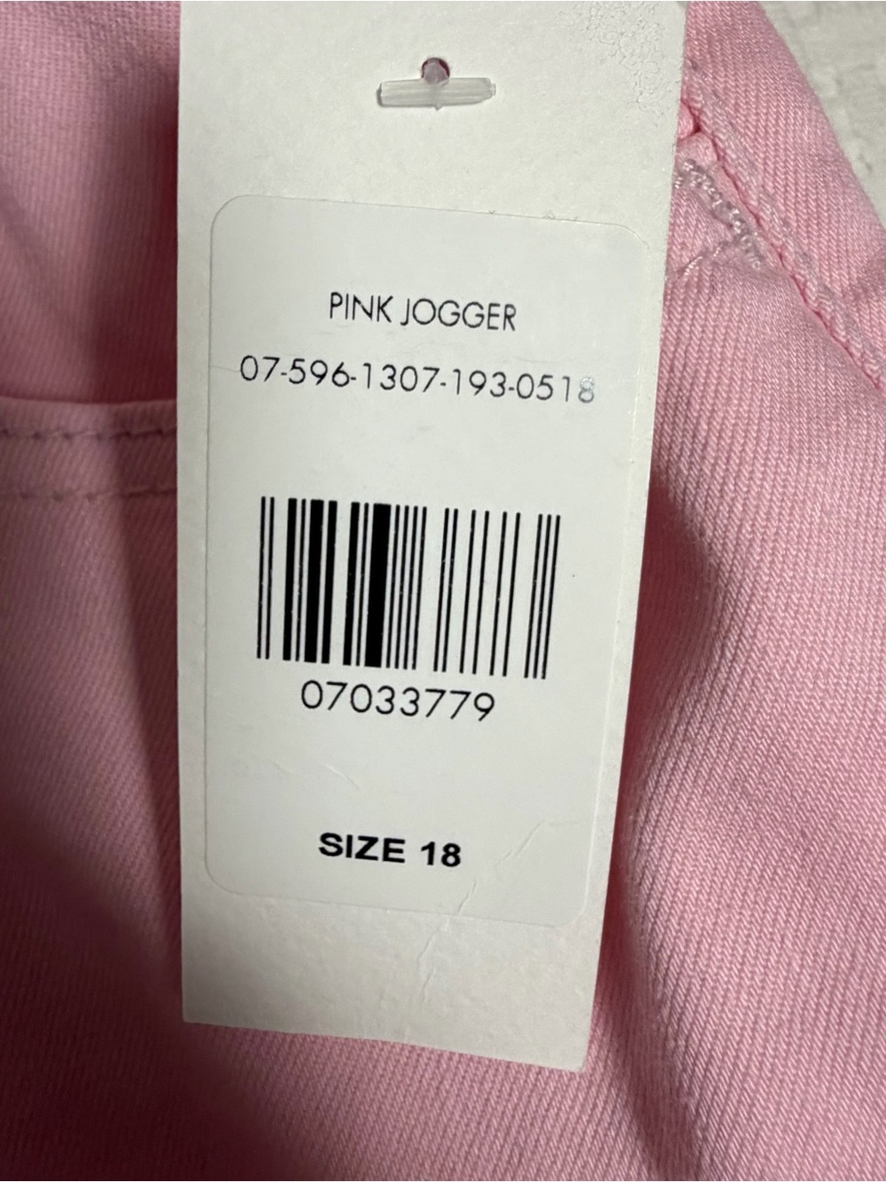 NEW Fashion To Figure FTF Pink Jogger Jeans Denim Size 18 Casual Barbiecore - Picture 5 of 11
